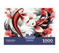 1000 PieceKoi Fish Jigsaws Pieces Animals That Can Bring Good Luck The Challenge Is Difficult Puzzles for Adults with Home Decor Gifts Tough Game Adults 12 Years of Age And OlderKoi Fish