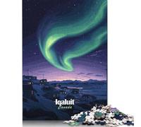1000 PieceNorthern Lights Over Iqaluit Jigsaw Puzzles for Adults And Wooden Puzzle for Puzzles Lovers 1000pcs (75x50cm)