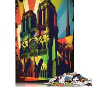 1000 PieceNotre Dame Paris Pop Art Jigsaw Puzzles for Adults And Wooden Puzzle for Puzzles Lovers 38x26cm/1000pcs