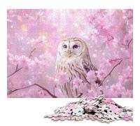 1000 PieceOwl in Cherry Blossoms Jigsaw Puzzles for Adults And Paper Puzzle for Puzzles Lovers 38x26cm/1000pcs