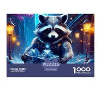 1000 PieceRaccoon Jigsaws Pieces Cute Animal Pets The Challenge Is Difficult Puzzles for Adults with Home Décor Brainteasing Adults 12 Years of Age And OlderRaccoon