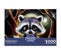 1000 PieceRaccoon Jigsaws Pieces Cute Animal Pets The Challenge Is Difficult Puzzles for Adults with Home Decor Gifts Brainteasing Adults 12 Years of Age And OlderRaccoon