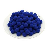 1000 Pieces 15mm Craft Pom Poms Fuzzy Ball Cotton Rainbow Ball Easter Festive Pom Pom Self Adhesive Pompoms Fluffy Mini Pom Pom Ball for Jewelry Making Clothing Appliques (17_ Royal Blue)