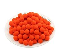 1000 Pieces 15mm Craft Pom Poms Fuzzy Ball Cotton Rainbow Ball Easter Festive Pom Pom Self Adhesive Pompoms Fluffy Mini Pom Pom Ball for Jewelry Making Clothing Appliques (15_ Orange Red)