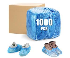 1000 pieces (500 pairs) of reusable boot covers, non-slip, waterproof, disposable shoe covers for indoor and outdoor use, real estate, construction, tourism, flooring, rainy days, workplace