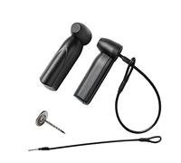 1000 Pieces 58Khz AM Hard Security Tags, Black Clothing Retail Security Label acousto-Magnetic with 1000 Pins and 100 pcs Extra lanyards