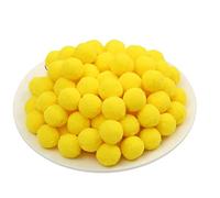 1000 Pieces 8mm Craft Pom Poms Easter Festive Pom Poms Self Adhesive Pompoms Fluffy Mini Pom Pom Ball Cotton Rainbow Ball Fuzzy Ball for Jewelry Making Clothing Appliques (05_ Light Yellow)