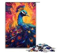 1000 Pieces A Beautiful Peacock Puzzle Game Jigsaw Puzzle for Adults Suitable for Couples for And Teenager Age 14 Years Up 1000 PCS(75x50cm)