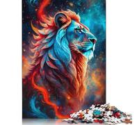 1000 Pieces A Close Up of Mystic Lion Jigsaw Puzzle, Creative Rectangular Wooden Jigsaw Puzzles for Adults, Large Puzzles for Family Educational Game 1000pcs (75x50cm)