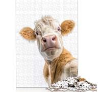 1000 Pieces A Cow Taking A Selfie Puzzle for Adults Wooden Puzzles for Adults Puzzles Secret Santa Gifts 1000pcs (75x50cm)
