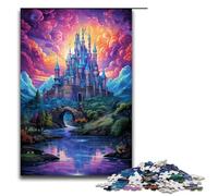 1000 Pieces A Large Castle Above The City Puzzle Game Jigsaw for Adults Suitable for Couples for And Teenager Age 14 Years Up 75x50cm