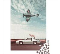 1000 Pieces A Spitfire Fly Creative Square Paper Jigsaw Puzzles for Adults Educational Game Challenge Toy 38x26cm/1000pcs