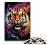 1000 Pieces A Tiger Emerging from The Light Adult Jigsaw Puzzles Family Fun Family Game Stress Reliever Difficult Challenge 75x50cm