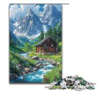 1000 Pieces A Town Under The Snowy Mountains Puzzle Game Jigsaw Puzzle for Adults Suitable for Couples for And Teenager Age 14 Years Up 1000 PCS(38x26cm)