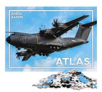 1000 Pieces A400M Atlas Cargo Aircraft Creative Square Wooden Jigsaw Puzzles for Adults Educational Game Challenge Toy 1000pcs (75x50cm)