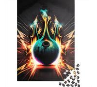 1000 Pieces Abstract Bowling Artwork Puzzle for Adults Paper Puzzles Jigsaw Puzzles for Adults Educational Game Challenge Toy 1000pcs (38x26cm)