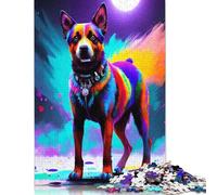 1000 Pieces ABSTRACT COLORFUL DOG Jigsaw Puzzles for Adults Paper Puzzles for Teenagers Gifts Jigsaw Puzzles for Adult 38x26cm/1000pcs