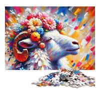 1000 Pieces Acrylic Majestic Blossoming Capricorn Square Jigsaw Puzzles for Adults And Wooden Puzzles 1000pcs (75x50cm)