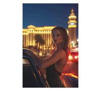 1000 Pieces Adult Puzzle A Challenging Puzzle Games for The Whole for Women for Men Theme Las Vegas-38x52cm