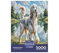 1000 Pieces Afghan Hound Jigsaw Puzzles for Adults Educational Games Jigsaw Puzzle Home Decoration for Family Decorations 38x26cm/1000pcs
