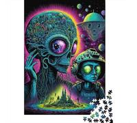 1000 Pieces Alien Monster2 Jigsaw Puzzle, Creative Rectangular Wooden Jigsaw Puzzles for Adults, Large Puzzles for Family Educational Game 1000pcs (75x50cm)