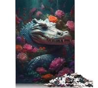 1000 Pieces Aligator Precious for Adults Difficult Jigsaw Puzzles Puzzles for Adults Family Activity Jigsaw Puzzles 38x26cm/1000pcs