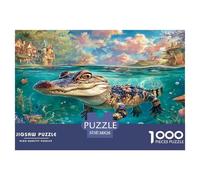 1000 Pieces alligator Jigsaw Puzzle for Adults Educational Games Home Decoration Puzzles Challenging 38x26cm/1000pcs