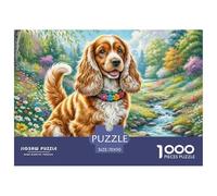 1000 Pieces American Cocker Spaniel Jigsaw Puzzle Fun, Challenging for Adults Home Decoration Educational Games Age 12+ for Adults 70x50cm/1000pcs