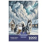 1000 Pieces American Eskimo Dog Jigsaw Puzzles for Adults Family Challenge Toys Jigsaw Puzzle Home Decoration for The Whole for Women, Gifts for Men 70x50cm/1000pcs