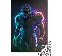 1000 Pieces American Football Rgb Wood Puzzles Wooden Puzzles for Adults& Teenagers Age 12 Years Up 1000pcs (75x50cm)