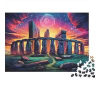 1000 Pieces Ancient Stonehenge Jigsaw for Adults Paper Mental Training Prehistoric Landmark Puzzle Home Wall Art Educational 52x38cm/1000pcs