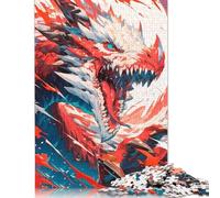 1000 Pieces Angry Anime Dragon Jigsaw Puzzles for Adults Wooden Puzzles for Teenagers Gifts Jigsaw Puzzles for Adult 1000pcs (75x50cm)