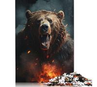 1000 Pieces Angry Bear Puzzle for Adults Puzzle Adult Jigsaw Puzzle Learning Educational Toys 1000pcs (75x50cm)