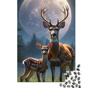 1000 Pieces Animal Art Elk Paper Puzzles Paper Puzzles for Adults& Teenagers Age 12 Years Up 1000pcs (38x26cm)