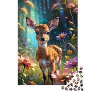 1000 Pieces Animal Art Elk Puzzle for Adults Paper Puzzles Jigsaw Puzzles for Adults Educational Game Challenge Toy 1000pcs (38x26cm)