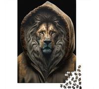 1000 Pieces Animal Art Lion Jigsaw Puzzles for Adults Paper Puzzles for Adults Teenager Man Woman Gift 1000pcs (38x26cm)