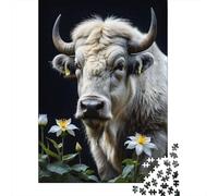 1000 Pieces Animal Art Yak Jigsaw Puzzle Difficulty Puzzle Education Games Toys 1000pcs (75x50cm)