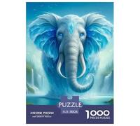 1000 Pieces Animal Elephant Jigsaw Puzzle Adults Teens Fun Relaxation Activity Precision Fit Gift Box 38x26cm/1000pcs