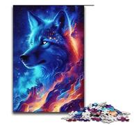 1000 Pieces Animal Nebula Wolf Puzzles for Adults Impossible Puzzle Stress Reliever for And Teenager Age 14 And Up 1000PCS(38x26cm)