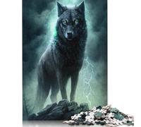 1000 Pieces Animal Universe Wolf for Adults Difficult Jigsaw Wooden Puzzle for Adults Christmas Eve Gifts 1000pcs (75x50cm)