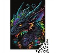1000 Pieces Animals Dragons Puzzle for Adults Wooden Puzzles Jigsaw Puzzles for Adults Educational Game Challenge Toy 1000pcs (38x26cm)