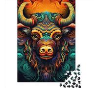1000 Pieces Art Animal Cow for Adults Difficult Jigsaw Wooden Puzzle for Adults Christmas Eve Gifts 1000pcs (75x50cm)