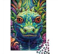 1000 Pieces Art Animal Crocodile for Adults Difficult Jigsaw Puzzles for Adults Family Fun Jigsaws Puzzles 1000pcs (75x50cm)