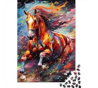 1000 Pieces Art Animal Horse Puzzle for Adults Wooden Puzzles Jigsaw Puzzles for Adults Educational Game Challenge Toy 1000pcs (75x50cm)