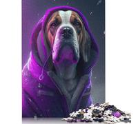 1000 Pieces Art Beagle Hip Hop-styles Jigsaw Puzzles for Adults Paper Puzzles for Adults Teenager Man Woman Gift 1000pcs (38x26cm)