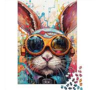 1000 Pieces Art Bunny Jigsaw Puzzles for Adults Paper Puzzles for Adults Teenager Man Woman Gift 1000pcs (38x26cm)