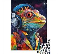 1000 Pieces Art Chameleon Puzzle for Adults Paper Puzzles Jigsaw Puzzles for Adults Educational Game Challenge Toy 1000pcs (38x26cm)