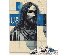 1000 Pieces Art Christian Jesus Puzzle for Adults Wooden Puzzles Jigsaw Puzzles for Adults Educational Game Challenge Toy 1000pcs (75x50cm)