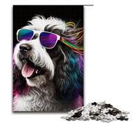 1000 Pieces Art Colourful Dogs Puzzles for Adults Wooden Jigsaw Family Games 1000 PCS(75x50cm)