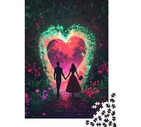 1000 Pieces Art Happy Lovers Jigsaw Puzzles for Adults Intellectual Game Jigsaw Puzzle Toys for Kids 1000pcs (38x26cm)